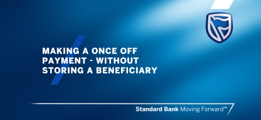 Making a one off payment not storing beneficiary